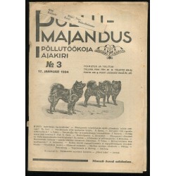 Põllutöökoja ajakiri Põllumajandus nr. 3/1934