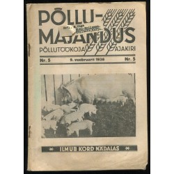 Põllutöökoja ajakiri Põllumajandus nr. 5/1938