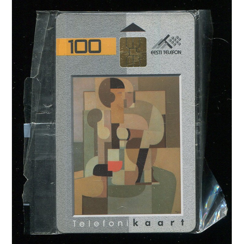 Eesti kasutamata telefonikaart Eesti modernistid - Arnold Akberg, 100 krooni, 1998