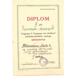 Diplom - II järk,...