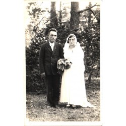 Pulma pilt, pruut ja peigmees, enne 1940