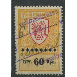 Eesti 50 sendine kasutatud tempelmark Saksa 60 rpn. ületrükiga, enne 1945
