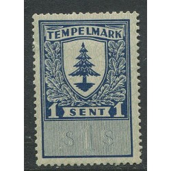 Eesti 1 sent kasutamata tempelmark, MNH