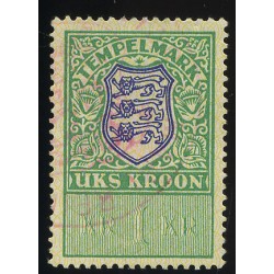 Eesti 1 kroonine tempelmark, kasutatud