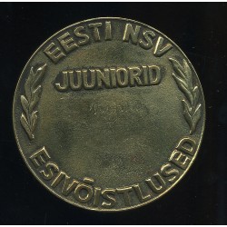 Nõuka aegne spordimedal Eesti NSV esivõistlused, juuniorid, kollane metall